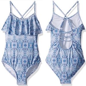 Ruffle One Piece Swimsuit | Girls